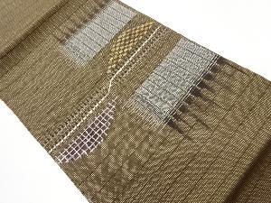 リサイクル　変わり織抽象模様織出し名古屋帯